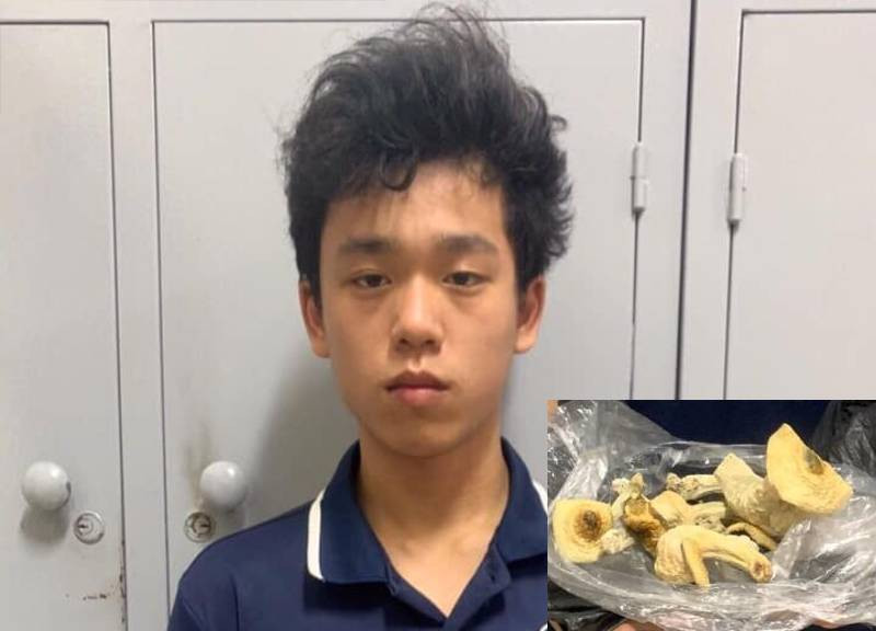 Đối tượng tại cơ quan công an.