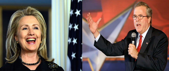 Bà Hillary Clinton và ông Jeb Bush