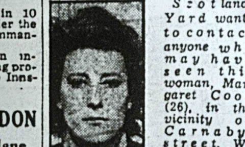 Báo chí đưa tin về vụ sát hại Margaret Cook vào năm 1946. Ảnh: The Sun.