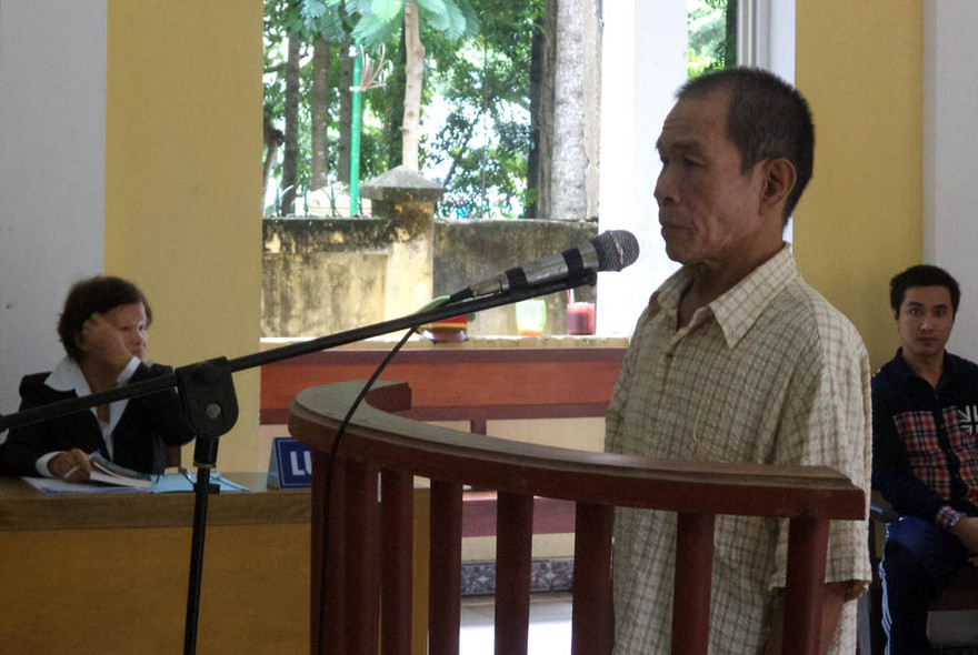 Bị cáo Thanh tại phiên tòa xét xử.