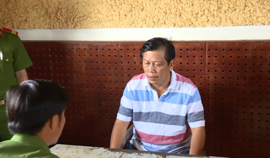 Ông Trịnh Sướng tại cơ quan công an.