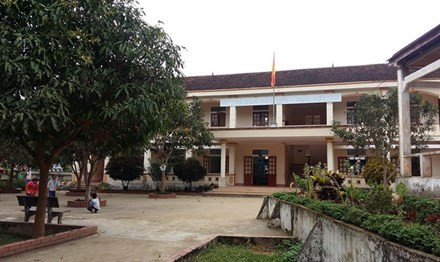 Trường Tiểu học Diễn Lãm nơi xảy ra sự việc.