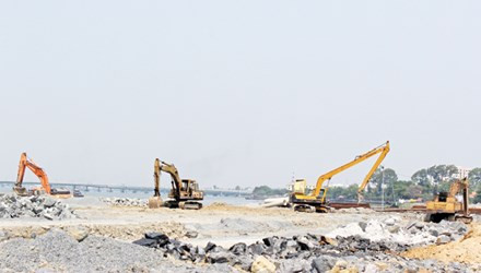 Dự án có phần diện tích lấn sông lên tới hơn 77.200m2