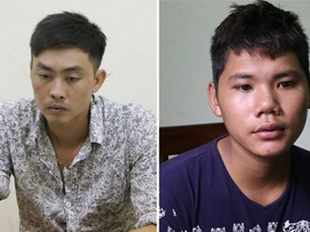 Đối tượng Lê Minh Đức và Hoàng Văn Sơn. Ảnh do cơ quan CA cung cấp 