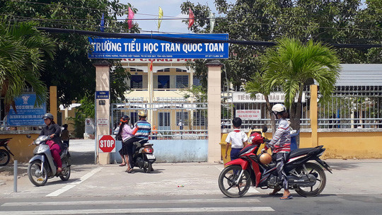 Trường tiểu học Trần Quốc Toản . Ảnh: Người Lao Động. 
