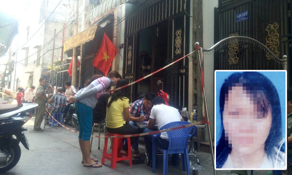 Căn nhà nơi xảy ra vụ việc và nghi can Huỳnh Thị Kim Phượng