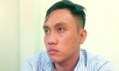 Kẻ cướp bị bắt giữ. Ảnh: Nguyệt Triều