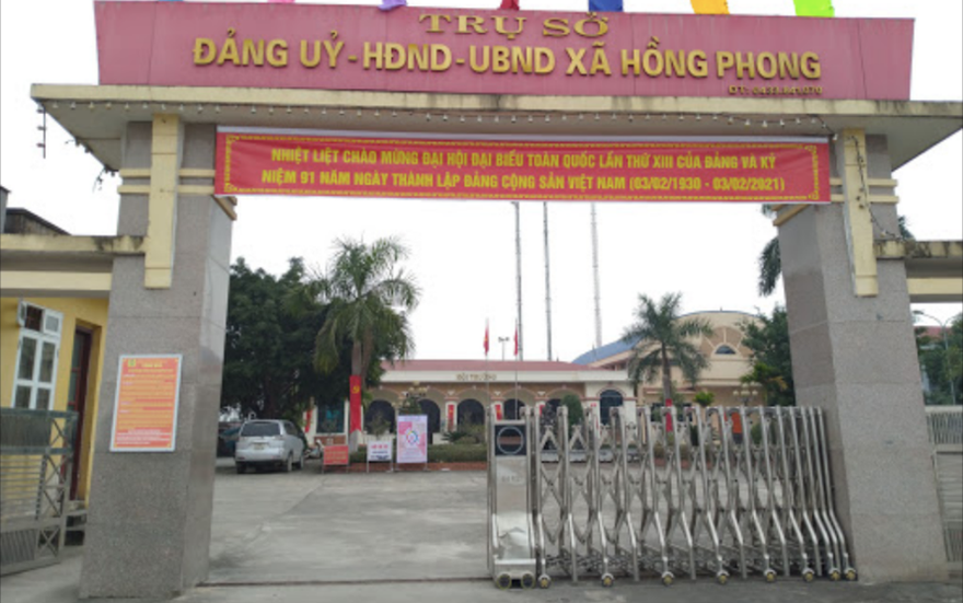 UBND xã Hồng Phong. Ảnh: Hữu Quân