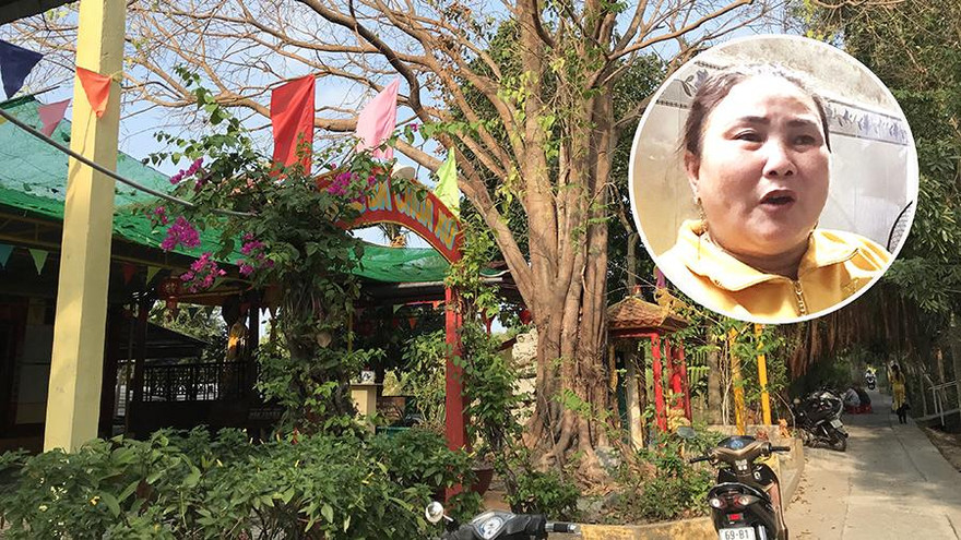 Bà Nguyễn Thị Tám và hiện trường nơi xảy ra vụ việc