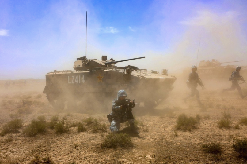 Binh lính Trung Quốc trong một cuộc tập trận. (Ảnh: Xinhua)