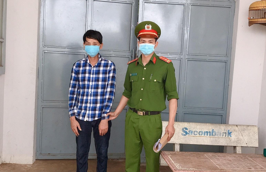 Đối tượng Nam tại cơ quan công an