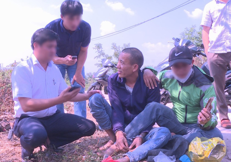 Công an bắt giữ Dương tại tuyến đường tránh Tây TP Buôn Ma Thuột