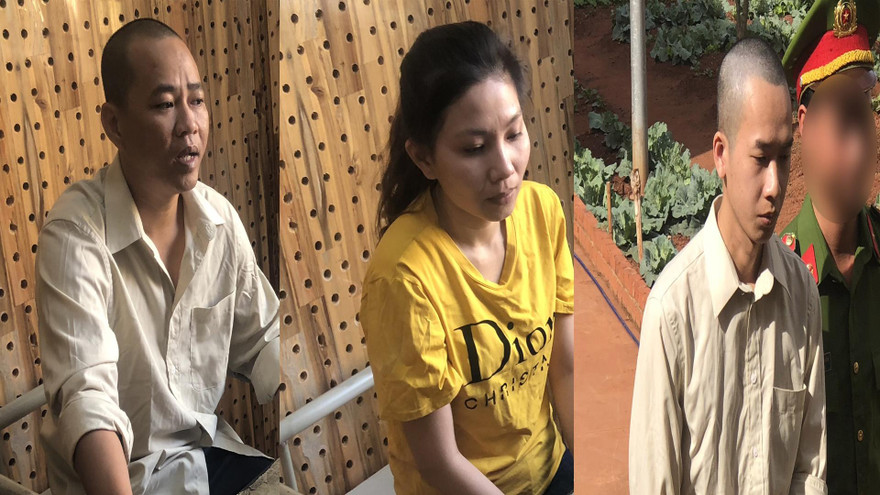 Ba đối tượng Luân, Liên, Tiến tại cơ quan điều tra