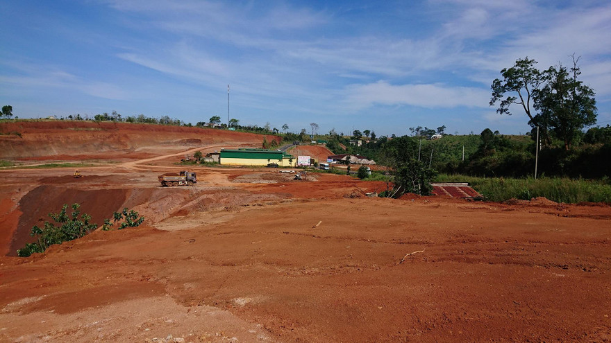 Phần đất ông Nguyễn Ngọc Bắc san gạt để phân lô bán nền