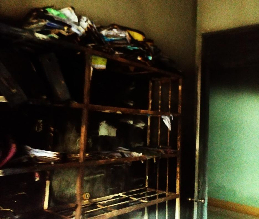 Nhiều tài liệu bị thiêu cháy ở Phòng Kinh tế-Hạ tầng