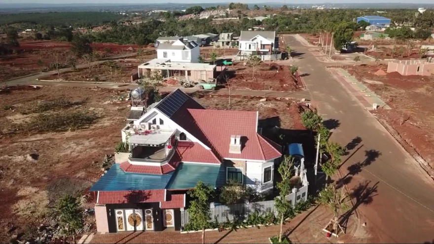 Biệt thự xây dựng trái phép trên đất nông nghiệp tại dự án của Cty Nam Sơn