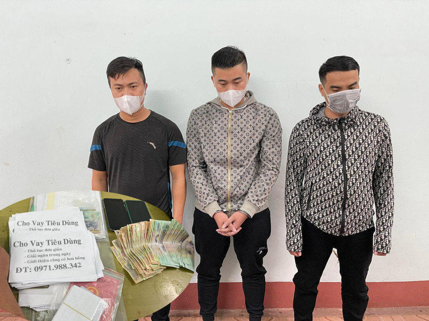 Nhóm đối tượng và tang vật cho vay nặng lãi