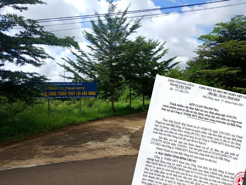 Cty thủy lợi Đắk Nông có nhiều sai phạm