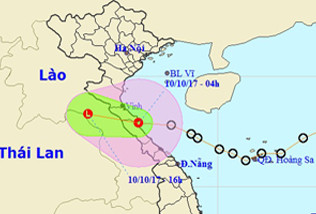 Áp thấp nhiệt đới giật cấp 8 đổ bộ Hà Tĩnh-Quảng Bình