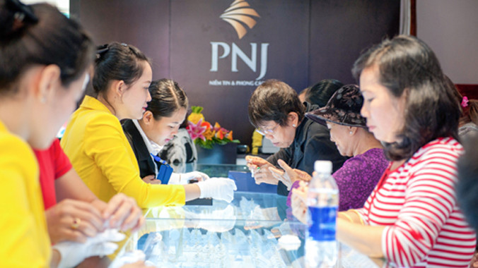 Giá vàng giảm nhẹ. Ảnh: PV.