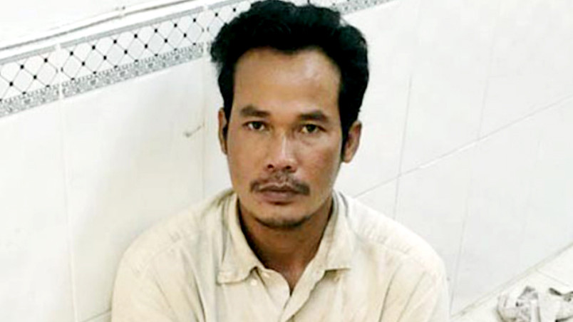 Thạch Sà Khêl khi bị bắt. Ảnh: Công an cung cấp