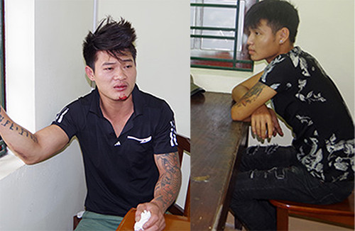 Nghĩa và Kiều tại cơ quan điều tra