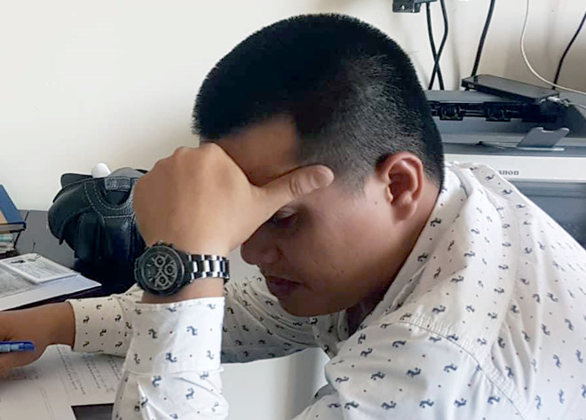 Lê Chính Trực tại cơ quan công an