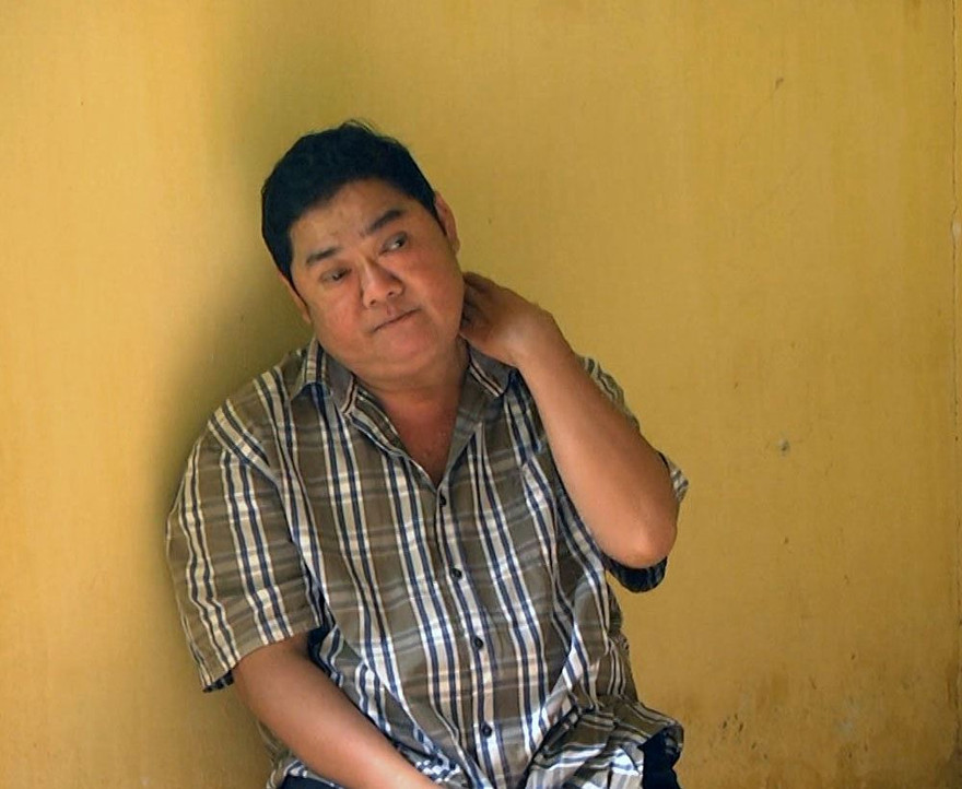 Đối tượng Thắng tại cơ quan công an.