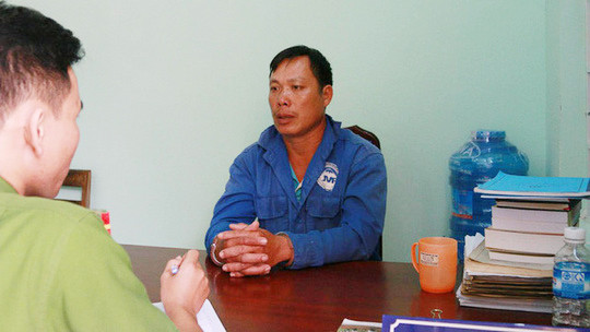 Đối tượng Nguyễn Văn Thu tại cơ quan điều tra