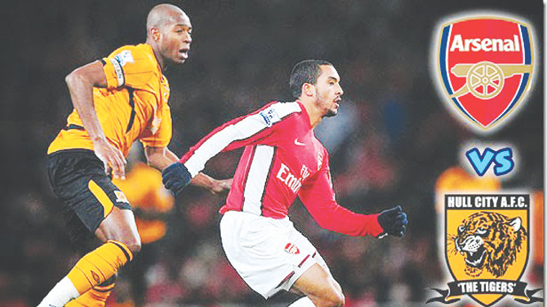 Arsenal (phải) được đánh giá cửa trên so với Hull. Ảnh: Independent