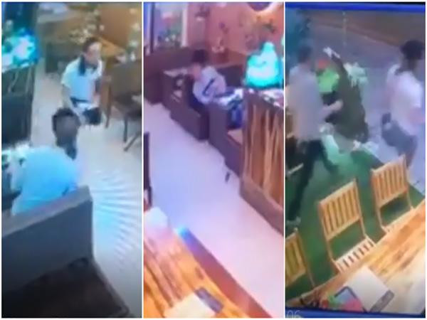 Hai thanh niên ngoại quốc bỏ trốn sau khi ăn uống no nê.