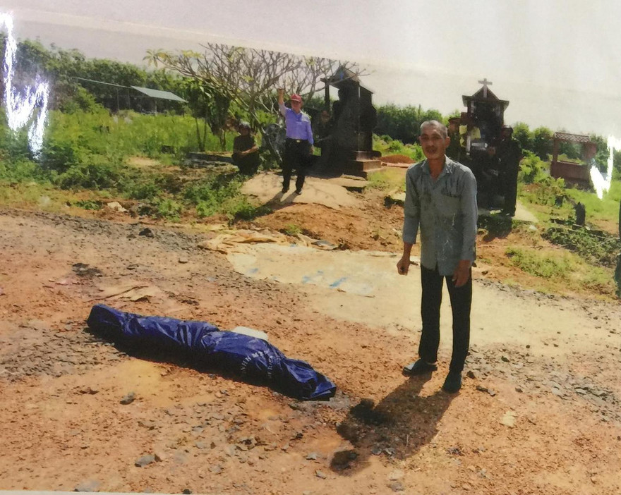 Thực nghiệm hiện trường vụ án. Ảnh: CA cung cấp