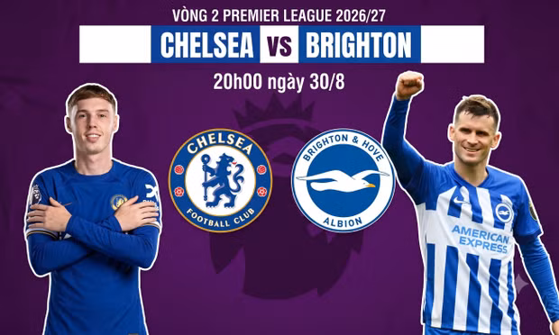 Nhận định Chelsea vs Brighton, 20h00 ngày 30/8: Bài test bản lĩnh cho Xabi Alonso