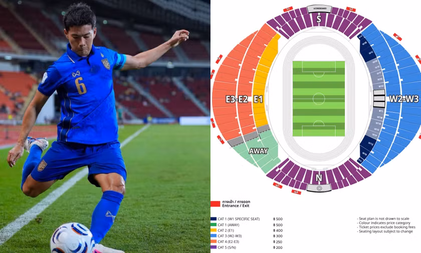 Khán giả Thái Lan kém mặn mà với ASEAN Cup 2026, vé Chung kết rẻ hơn vòng bảng?