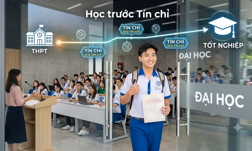 Từ 15/8, học sinh được miễn thi tốt nghiệp THPT có thể học trước tín chỉ đại học
