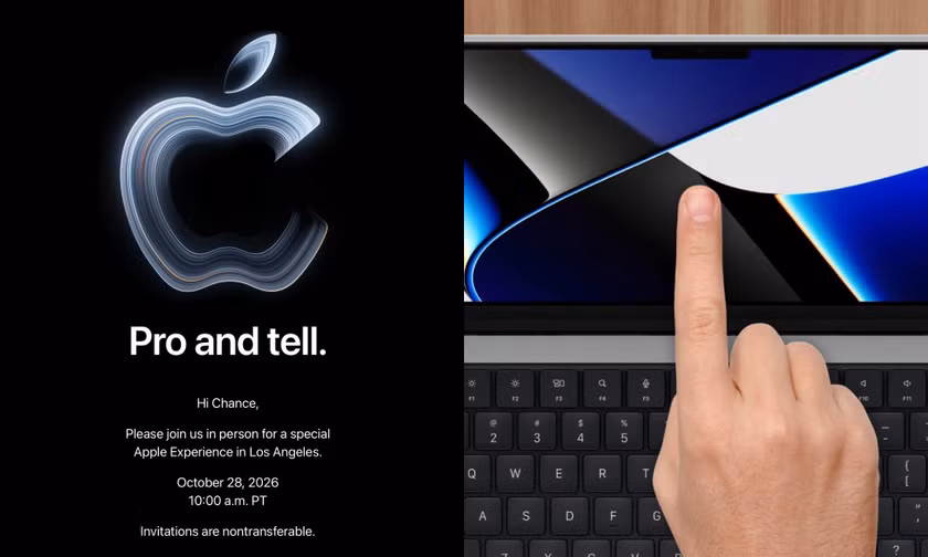 Apple công bố sự kiện ngày 28/10: MacBook Pro màn hình cảm ứng sắp xuất hiện?