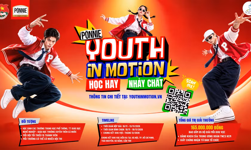 Cuộc thi Youth in motion 2026: Học sinh cả nước tranh tài qua âm nhạc và vũ đạo