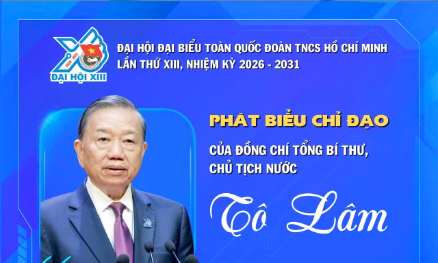 [Infographics] Phát biểu của Tổng Bí thư, Chủ tịch nước Tô Lâm tại Đại hội Đoàn XIII