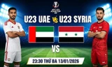 Nhận định U23 UAE vs U23 Syria, 23h30 ngày 13/1: ‘Xem giò’ đối thủ của U23 Việt Nam