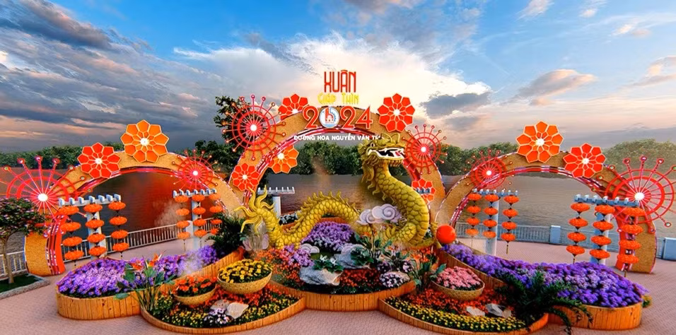 Phối cảnh đường hoa Tết tại TP Biên Hòa. Phối cảnh đường hoa Tết tại TP Biên Hòa.