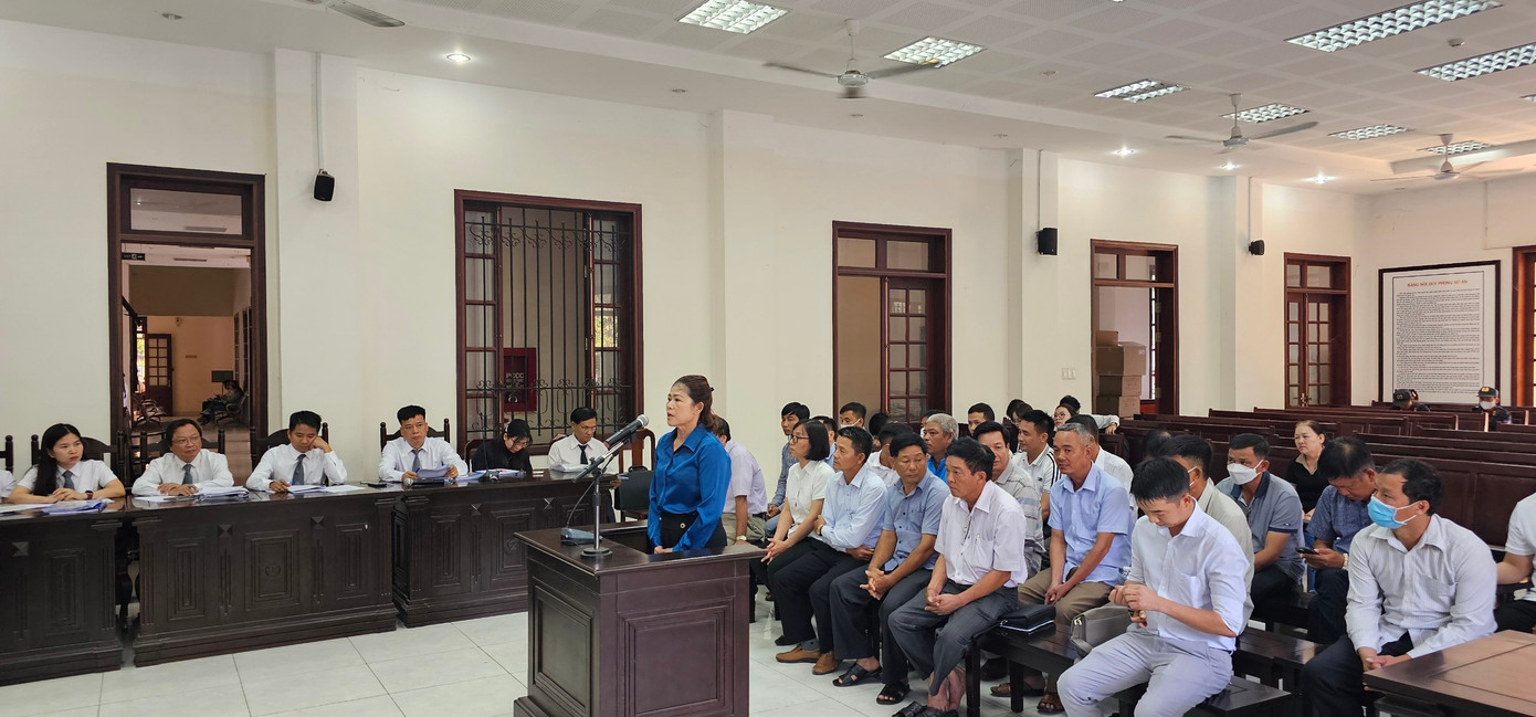 Các bị cáo tại phiên tòa