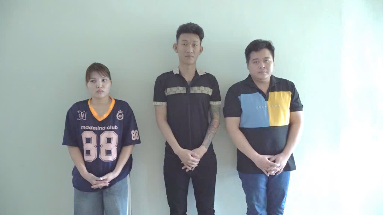 Các đối tượng Hà, Duy, Việt bị bắt giữ