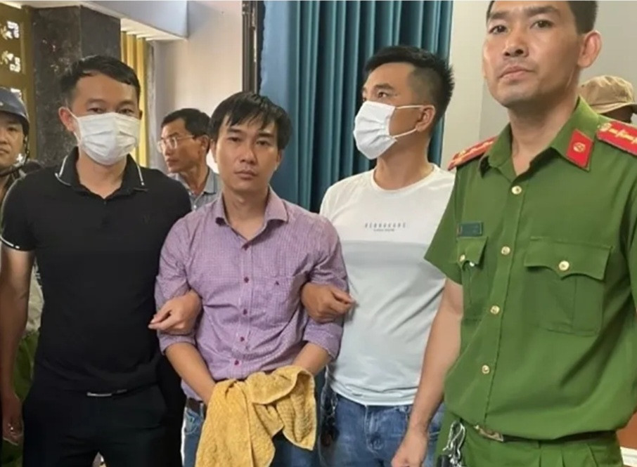 Đối tượng Danh Sơn bị bắt để phục vụ công tác điều tra