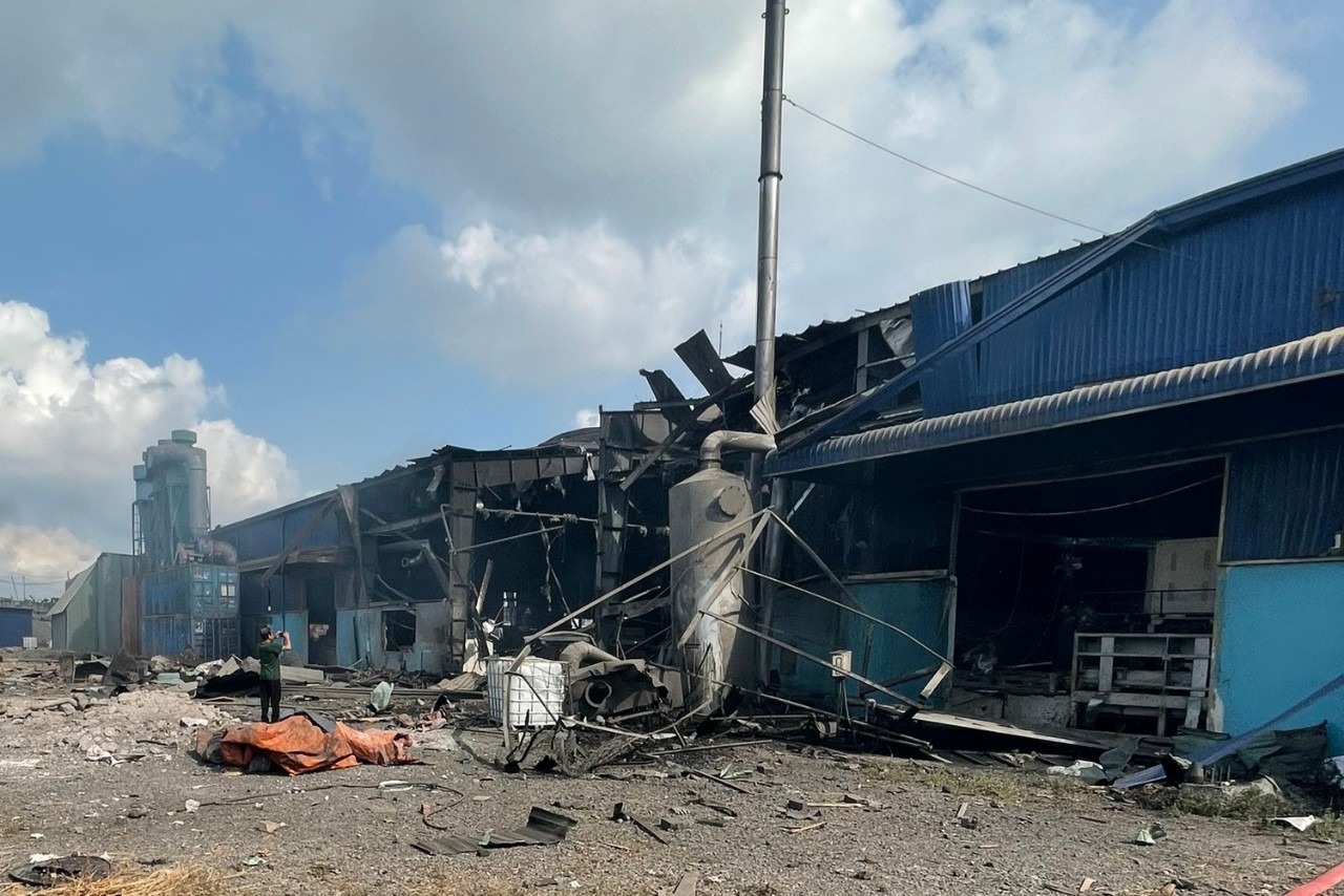 Hiện trường vụ nổ lò hơi
