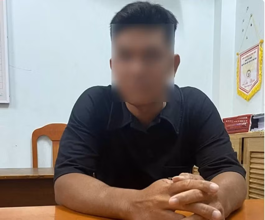 Đối tượng H.M.H. tại cơ quan điều tra Đối tượng H.M.H. tại cơ quan điều tra