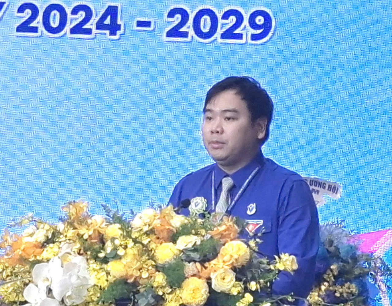 Anh Nguyễn Xuân Hiếu - Ủy viên Ban Chấp hành Trung ương Đoàn, Phó Chủ tịch Hội LHTN Việt Nam phát biểu chỉ đạo Đại hội