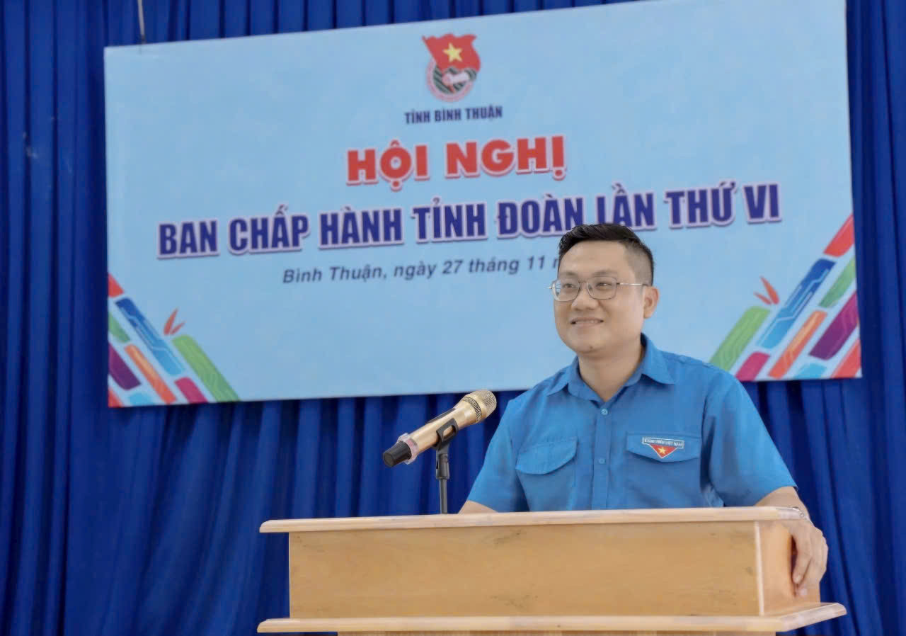 Anh Đoàn Minh Tâm phát biểu nhận nhiệm vụ