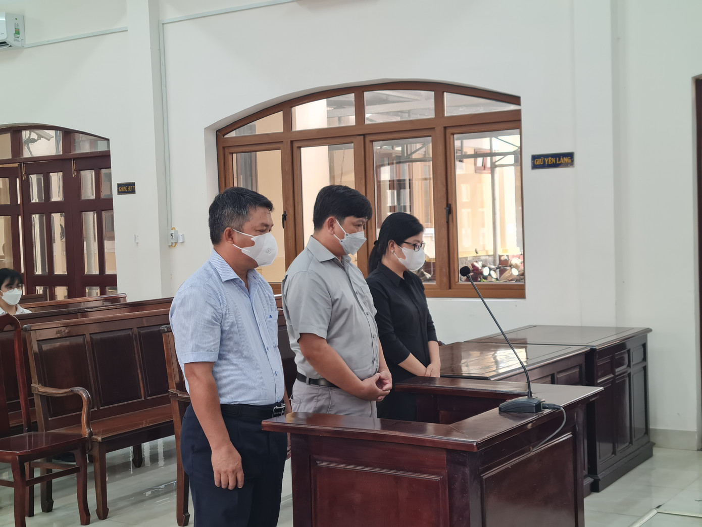 Các bị cáo tại phiên tòa