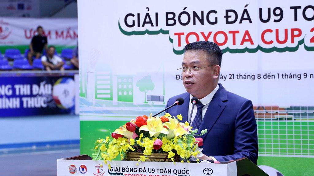 Ông Nguyễn Phan Khuê – Tổng Biên tập Báo Thiếu niên Tiền phong và Nhi đồng, Trưởng Ban tổ chức giải phát biểu khai mạc.