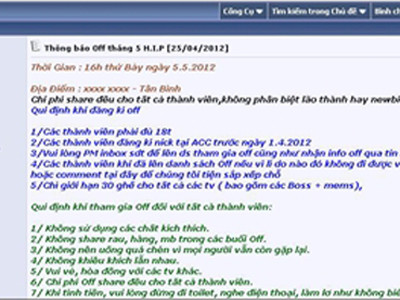 Một cuộc hẹn offline trên diễn đàn giaitri...